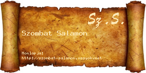 Szombat Salamon névjegykártya